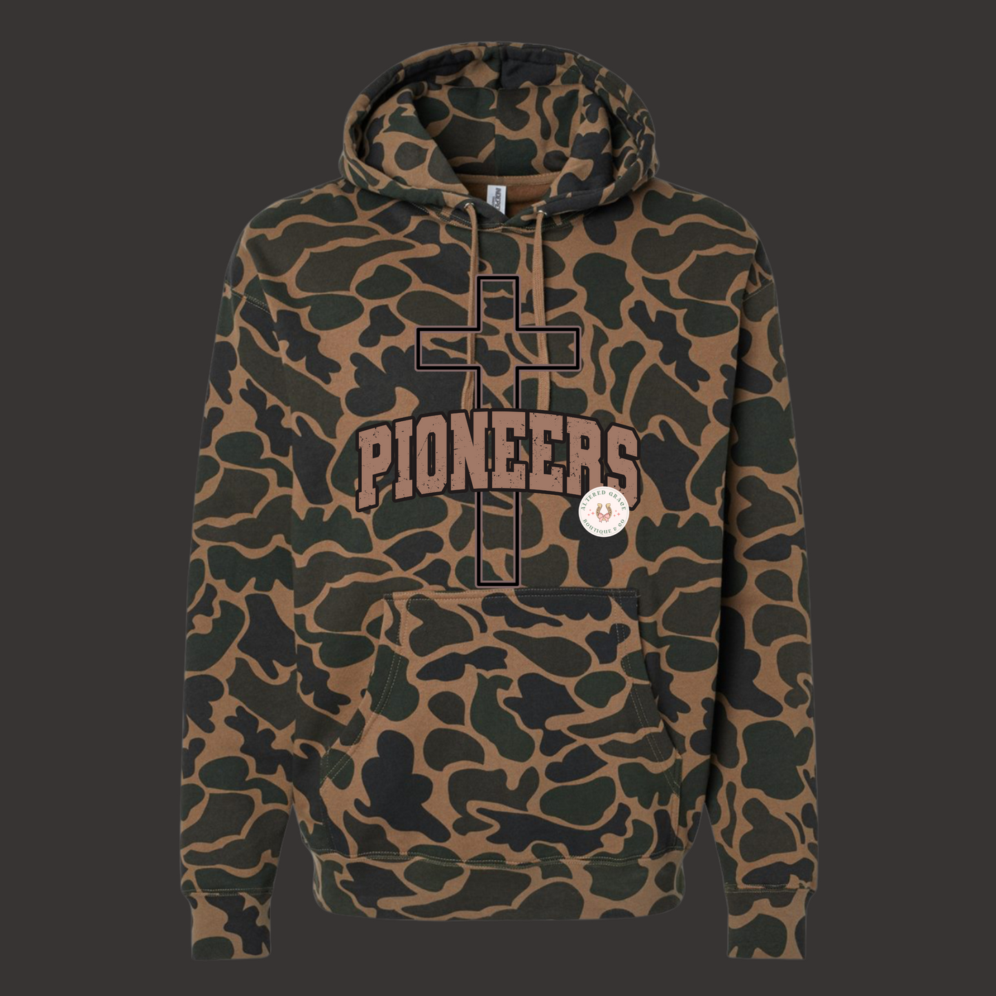 Pioneers with cross duck camo hoodie -adult