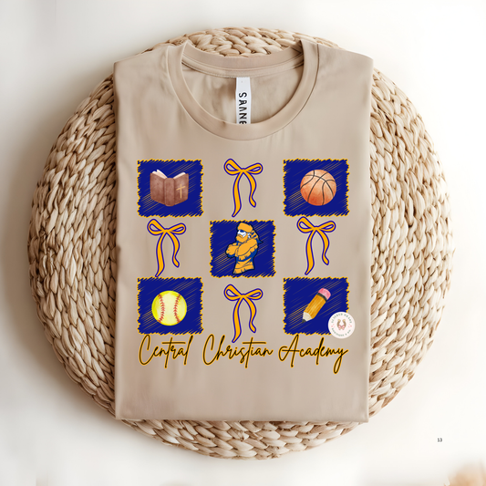 pioneers blocked with bows- toddler / youth