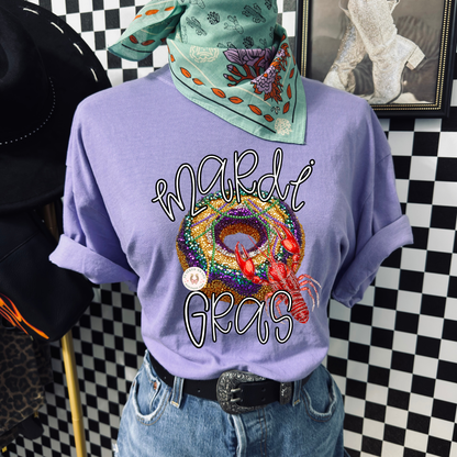 mardi gras faux rhinestone tee