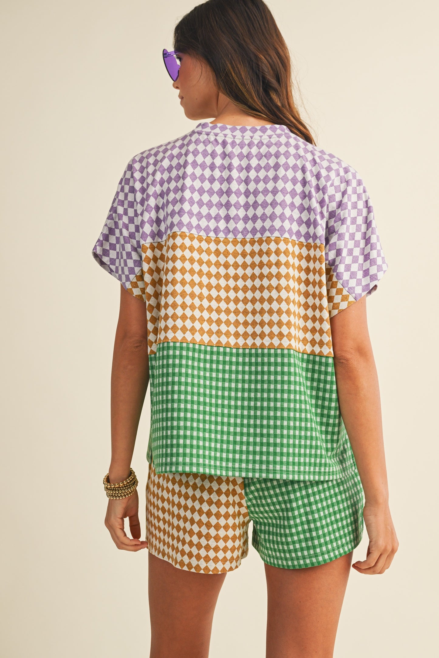 Mardi Gras Checkered Set