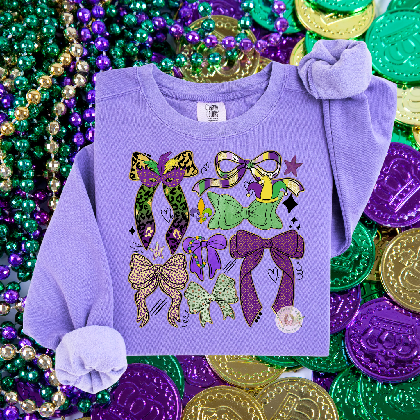 Its Mardi Gras Bows Sweatshirt