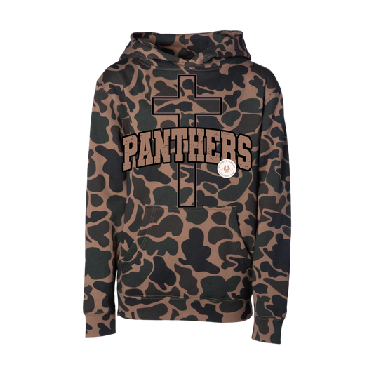 Wildcats  with Cross Duck Camo Hoodie - Youth