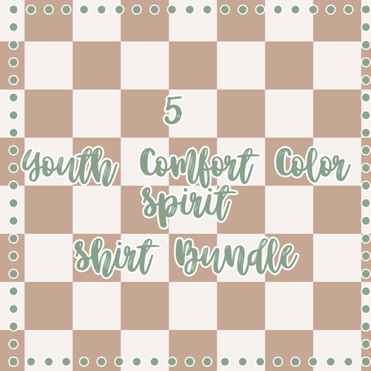 5 Youth Comfort Color Spirit Shirt Bundle