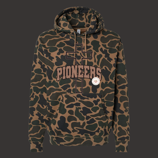 Pioneers with cross duck camo hoodie -adult