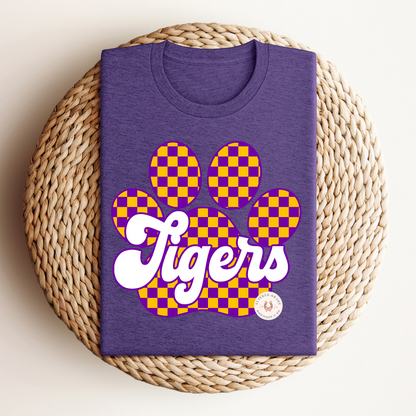 Checkered Tigers Paw Print