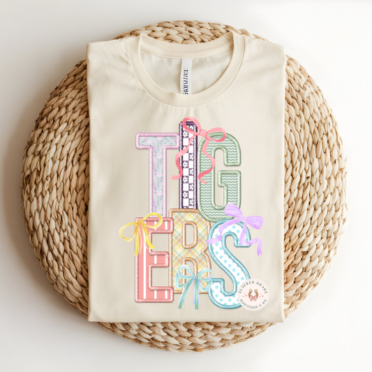 many tigers faux applique- Toddler/Youth
