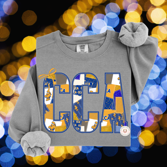 CCA collage sweatshirt
